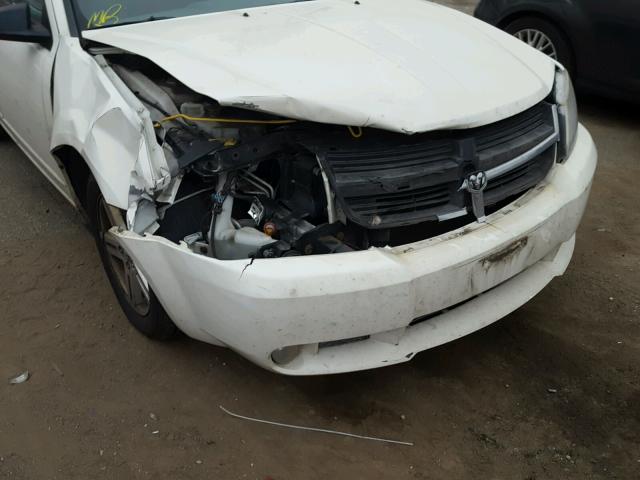 1B3LC56K08N653745 - 2008 DODGE AVENGER SX WHITE photo 9