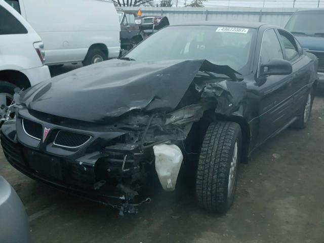 1G2NG52E6YM747487 - 2000 PONTIAC GRAND AM S BLACK photo 2