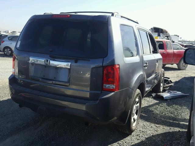 5FNYF3H21CB032910 - 2012 HONDA PILOT LX CHARCOAL photo 4