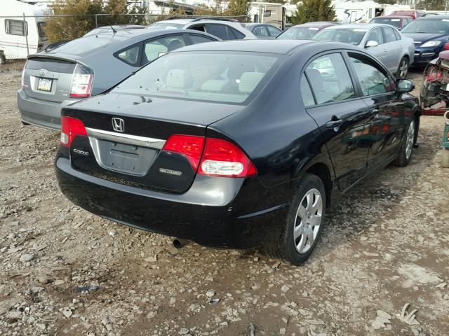 2HGFA16559H534248 - 2009 HONDA CIVIC LX BLACK photo 4