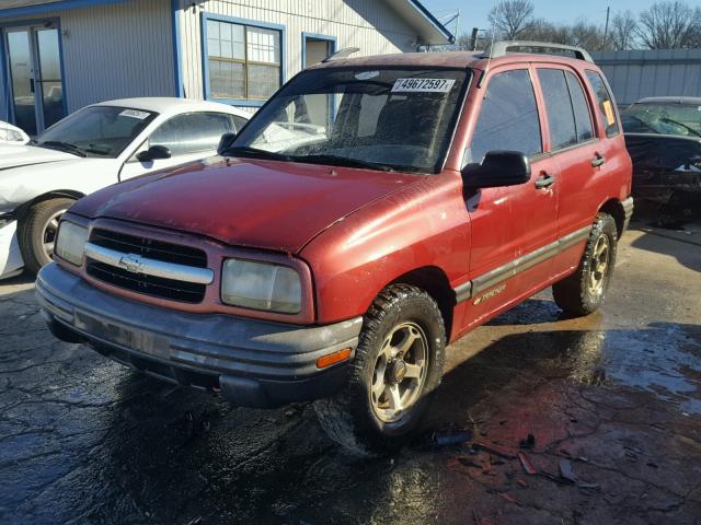 2CNBJ13C2Y6920566 - 2000 CHEVROLET TRACKER MAROON photo 2