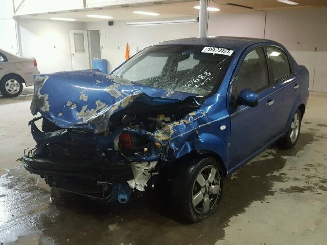 KL1TG56688B167683 - 2008 CHEVROLET AVEO LT BLUE photo 2