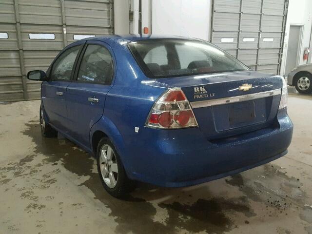 KL1TG56688B167683 - 2008 CHEVROLET AVEO LT BLUE photo 3