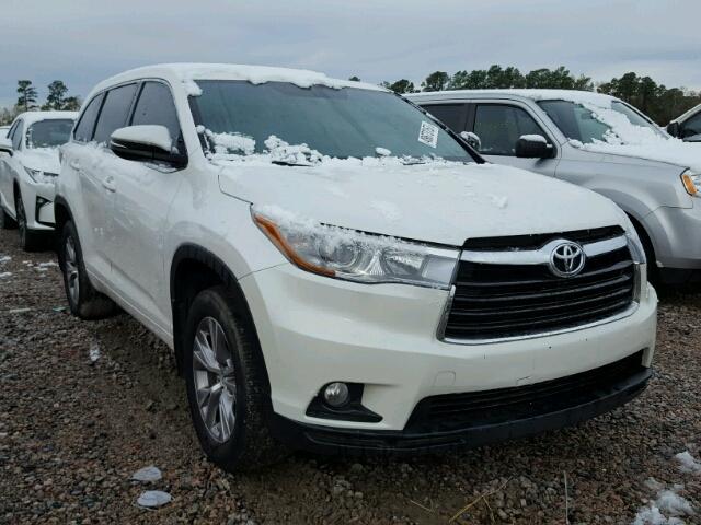 5TDZKRFH4FS097065 - 2015 TOYOTA HIGHLANDER WHITE photo 1