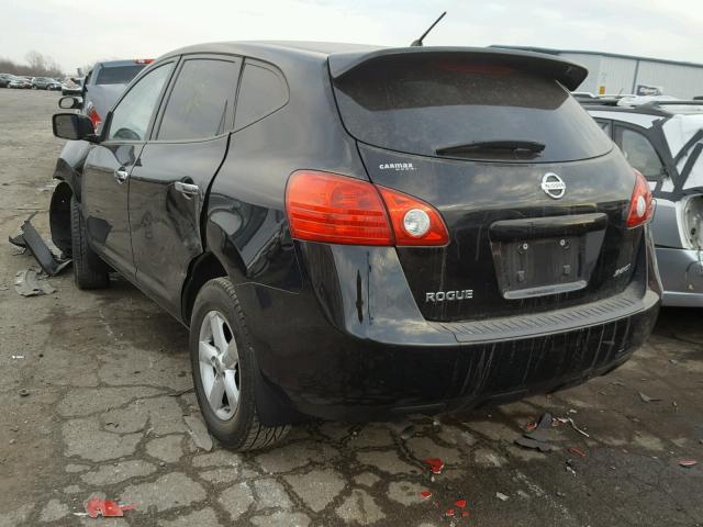 JN8AS5MT3AW021301 - 2010 NISSAN ROGUE S BLACK photo 3