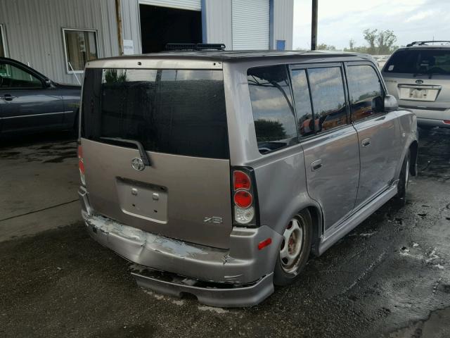 JTLKT334054000777 - 2005 TOYOTA SCION XB GRAY photo 4