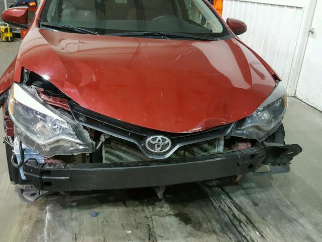 5YFBURHE6GP368863 - 2016 TOYOTA COROLLA L RED photo 9