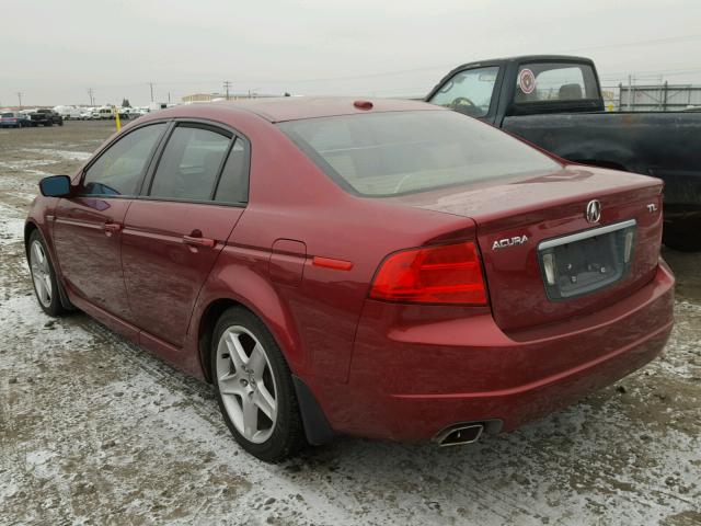 19UUA66204A064373 - 2004 ACURA TL BURGUNDY photo 3