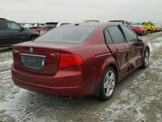 19UUA66204A064373 - 2004 ACURA TL BURGUNDY photo 4