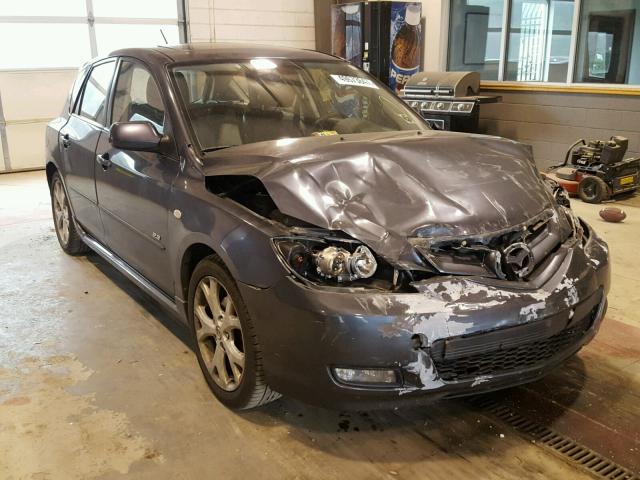 JM1BK344081133770 - 2008 MAZDA 3 HATCHBAC BLACK photo 1