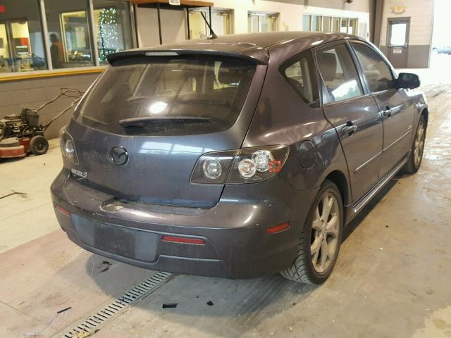 JM1BK344081133770 - 2008 MAZDA 3 HATCHBAC BLACK photo 4