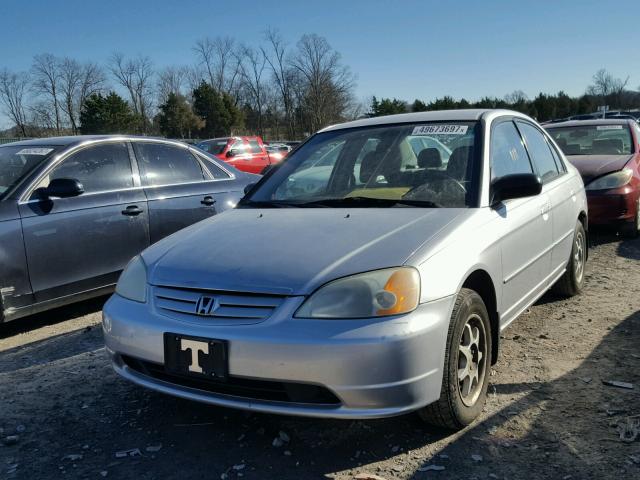 1HGES15513L002385 - 2003 HONDA CIVIC LX SILVER photo 2