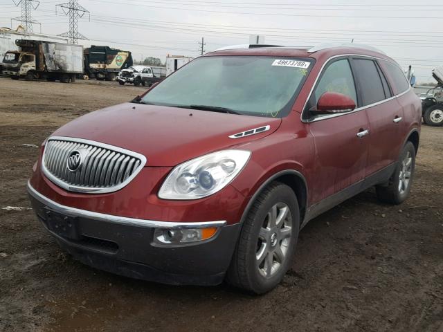 5GAER23798J107331 - 2008 BUICK ENCLAVE CX RED photo 2