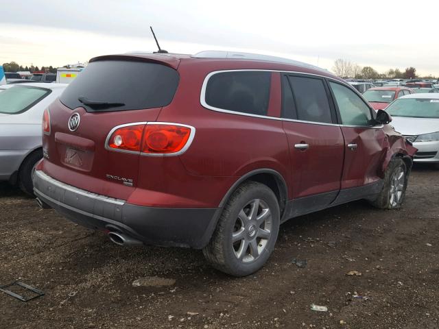 5GAER23798J107331 - 2008 BUICK ENCLAVE CX RED photo 4