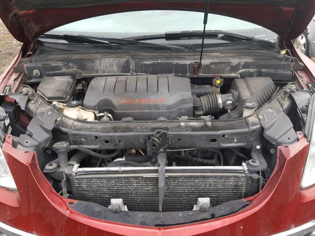 5GAER23798J107331 - 2008 BUICK ENCLAVE CX RED photo 7