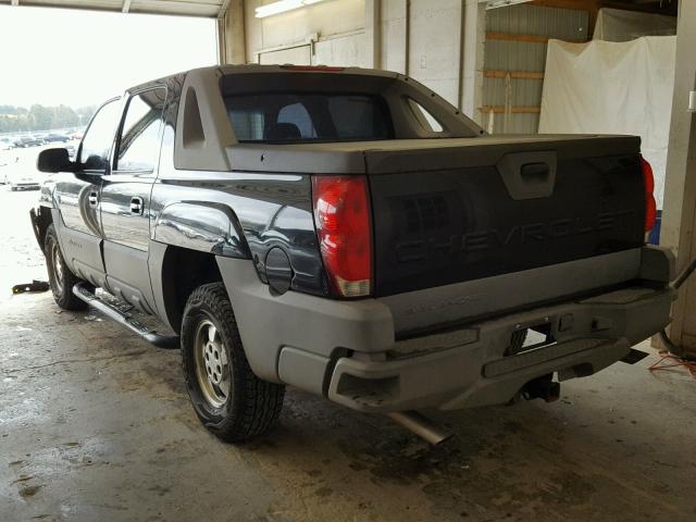 3GNEC13TX2G306346 - 2002 CHEVROLET AVALANCHE BLACK photo 3