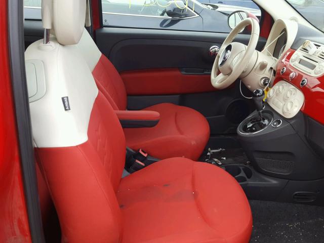 3C3CFFARXCT223475 - 2012 FIAT 500 POP RED photo 5