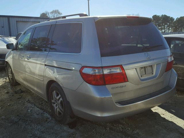 5FNRL38756B432983 - 2006 HONDA ODYSSEY EX SILVER photo 3