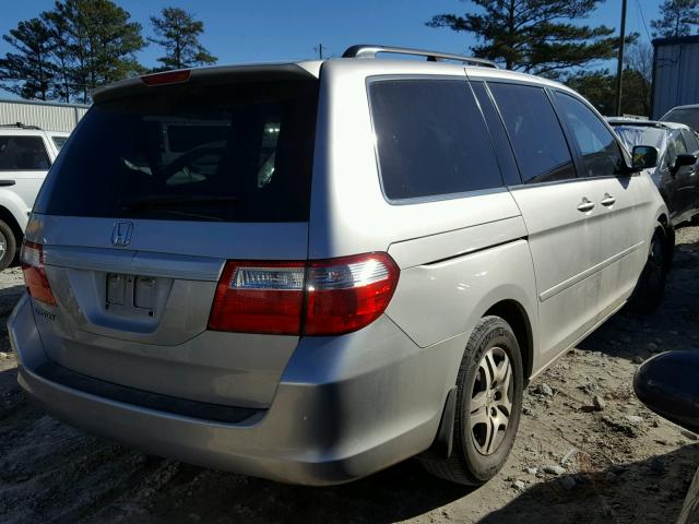 5FNRL38756B432983 - 2006 HONDA ODYSSEY EX SILVER photo 4