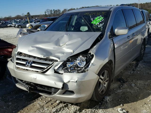 5FNRL38756B432983 - 2006 HONDA ODYSSEY EX SILVER photo 9