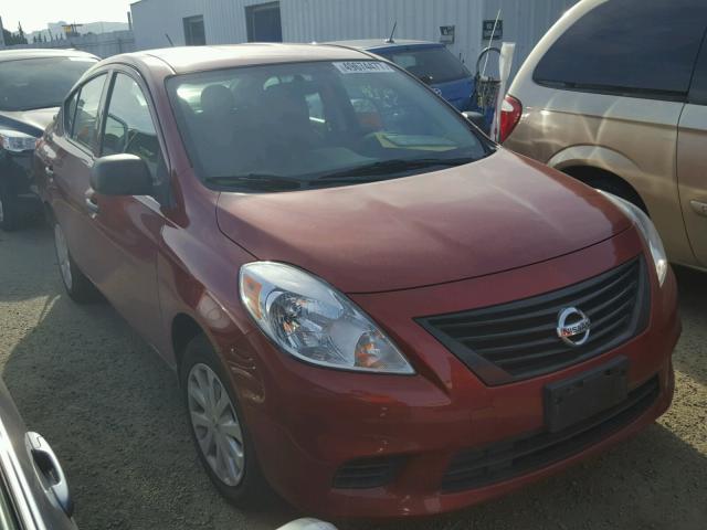 3N1CN7AP3EL813266 - 2014 NISSAN VERSA RED photo 1