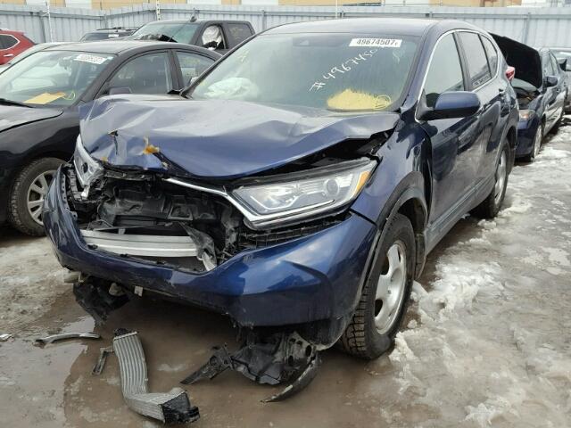 2HKRW2H20HH135968 - 2017 HONDA CR-V LX BLUE photo 2