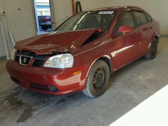 KL5JD56Z75K167243 - 2005 SUZUKI FORENZA S MAROON photo 2