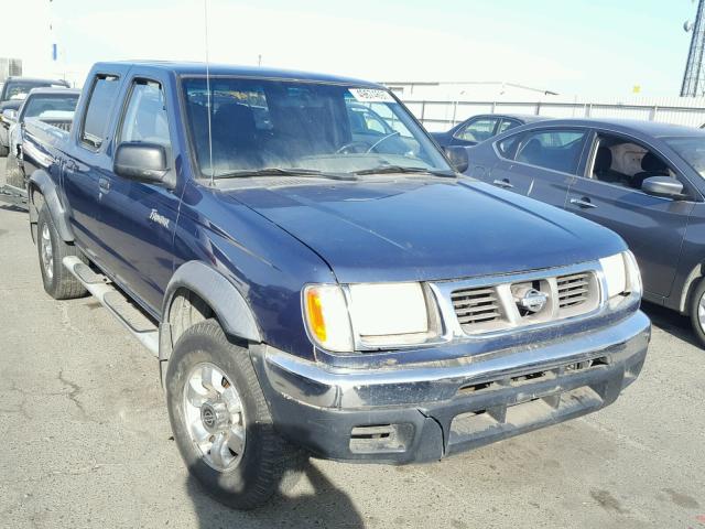 1N6ED27T8YC316968 - 2000 NISSAN FRONTIER C BLUE photo 1