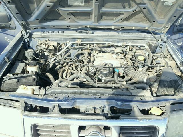 1N6ED27T8YC316968 - 2000 NISSAN FRONTIER C BLUE photo 7