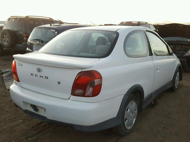 JTDAT123710178837 - 2001 TOYOTA ECHO WHITE photo 4