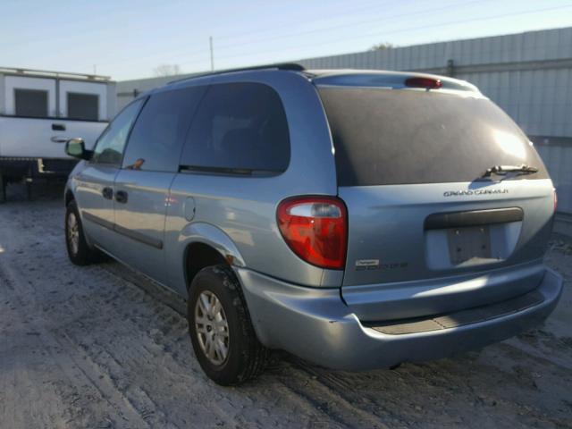 1D4GP24R56B579257 - 2006 DODGE GRAND CARA BLUE photo 3