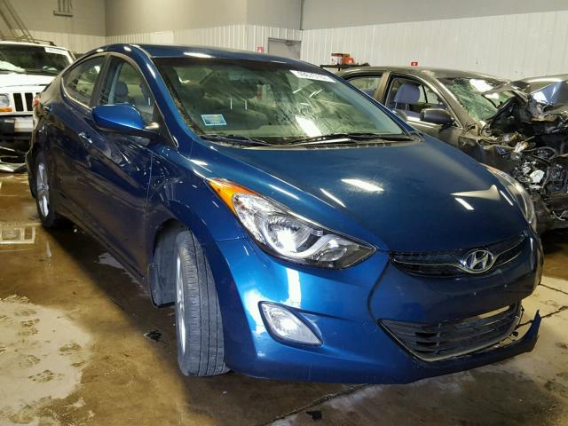 KMHDH4AE8DU952802 - 2013 HYUNDAI ELANTRA GL BLUE photo 1