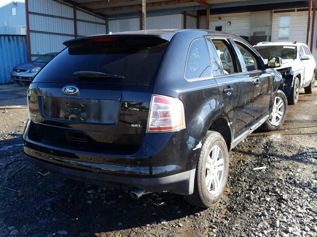 2FMDK38C48BB20224 - 2008 FORD EDGE SEL BLACK photo 4