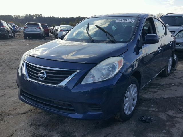 3N1CN7AP5CL809703 - 2012 NISSAN VERSA S BLUE photo 2