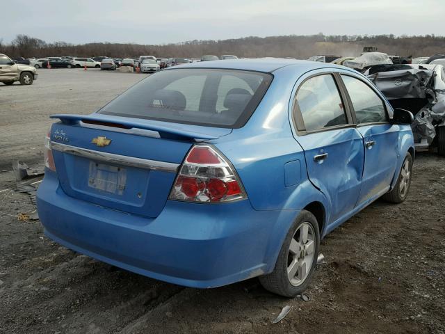 KL1TD56657B141405 - 2007 CHEVROLET AVEO BASE BLUE photo 4