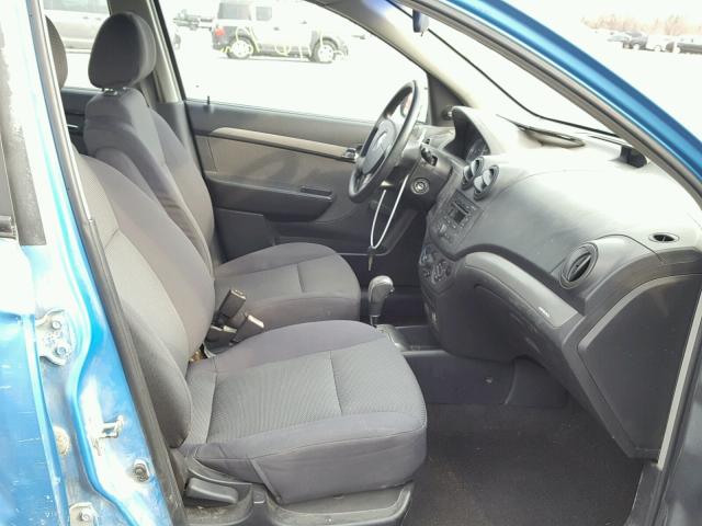 KL1TD56657B141405 - 2007 CHEVROLET AVEO BASE BLUE photo 5