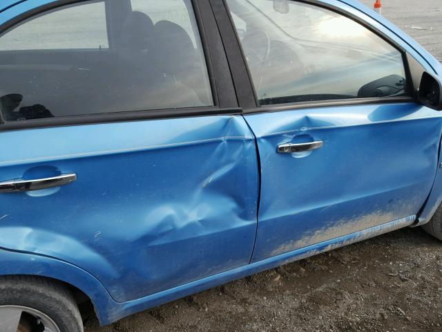 KL1TD56657B141405 - 2007 CHEVROLET AVEO BASE BLUE photo 9