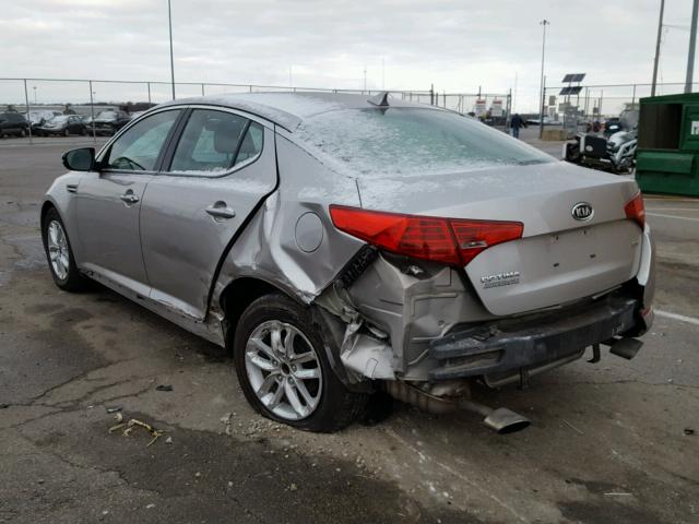 KNAGM4A79B5098213 - 2011 KIA OPTIMA LX SILVER photo 3