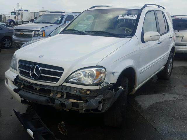 4JGAB75E63A432694 - 2003 MERCEDES-BENZ ML 500 WHITE photo 2