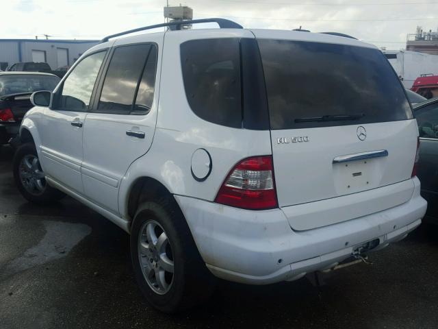 4JGAB75E63A432694 - 2003 MERCEDES-BENZ ML 500 WHITE photo 3