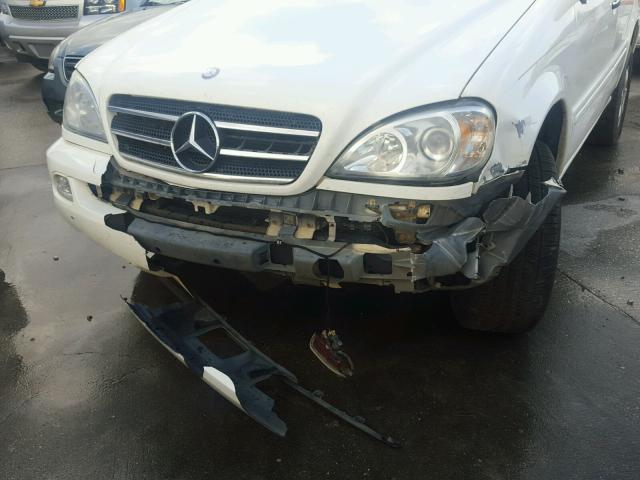 4JGAB75E63A432694 - 2003 MERCEDES-BENZ ML 500 WHITE photo 9