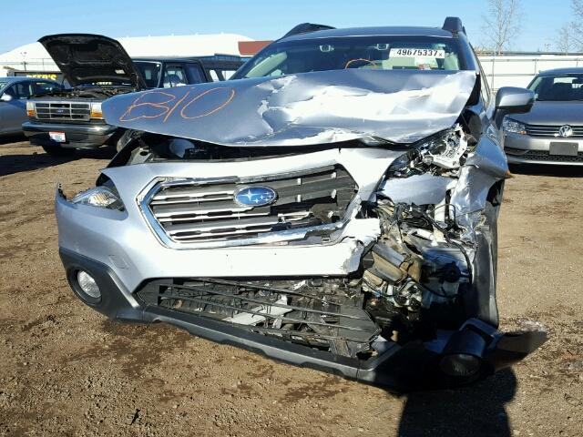 4S4BSBHC0F3350843 - 2015 SUBARU OUTBACK 2. SILVER photo 9