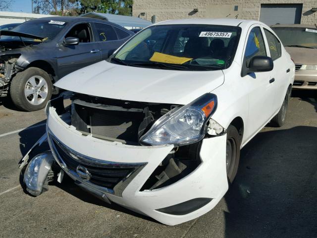 3N1CN7AP5FL869498 - 2015 NISSAN VERSA S WHITE photo 2