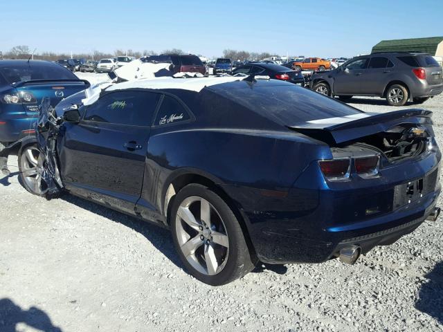 2G1FT1EWXA9226292 - 2010 CHEVROLET CAMARO SS BLUE photo 3