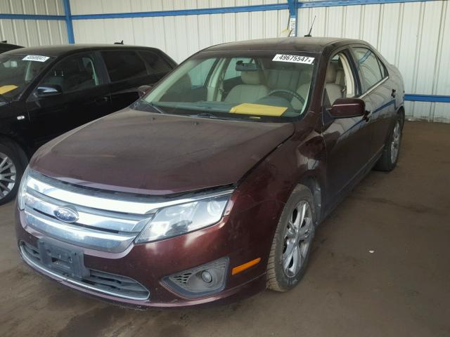 3FAHP0HA5CR214178 - 2012 FORD FUSION SE BURGUNDY photo 2