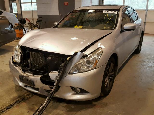 JN1CV6AP6AM201413 - 2010 INFINITI G37 BASE SILVER photo 2