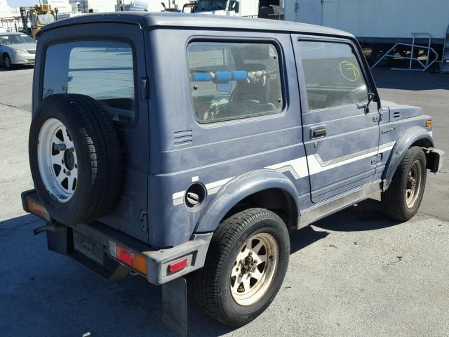 JS4JC51V8G4105968 - 1986 SUZUKI SAMURAI BLUE photo 4