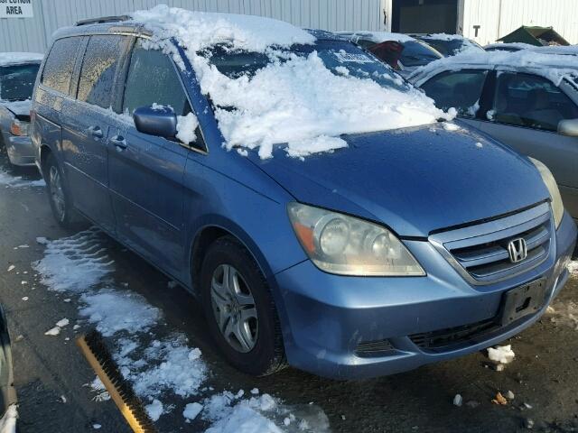 5FNRL38416B001658 - 2006 HONDA ODYSSEY EX BLUE photo 1