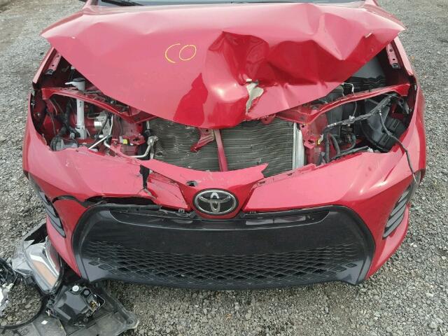 2T1BURHE1HC778746 - 2017 TOYOTA COROLLA L RED photo 7