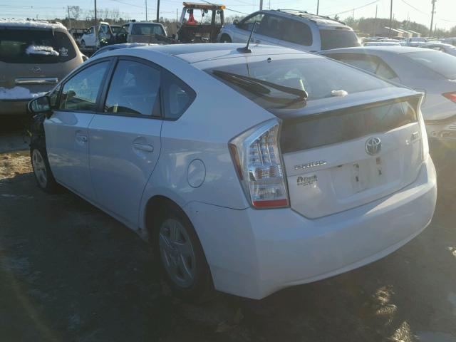 JTDKN3DU9A0156063 - 2010 TOYOTA PRIUS WHITE photo 3